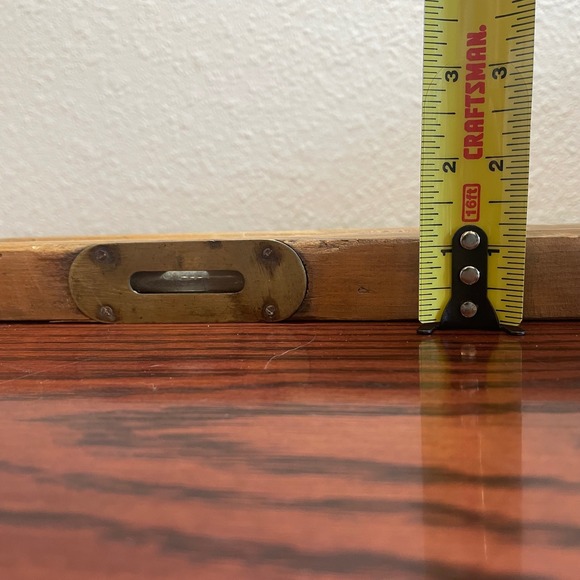 Antique Wood Level Rustic Farmhouse Tool Decor Vintage Carpentry Bubble Level - Picture 16 of 16